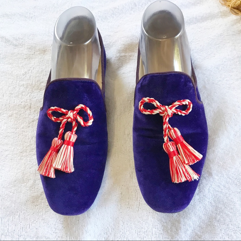 SOLD J.Crew Velvet Smoking Slippers Loafers Shoe 8 - Picture 4 of 4